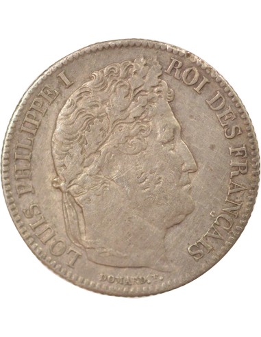 Louis-Philippe Ier Tête Laurée 1 franc Argent 1834 D Lyon