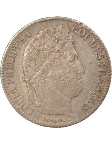 Louis-Philippe Ier Tête Laurée 1 franc Argent 1834 D Lyon