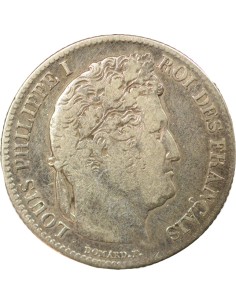 Louis-Philippe Ier Tête Laurée 1 franc Argent 1841 BB Strasbourg 2