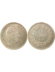 Louis-Philippe Ier Tête Laurée 1 franc Argent 1840 K Bordeaux