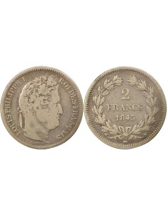 Louis-Philippe Ier 2 francs Argent 1845 W Lille