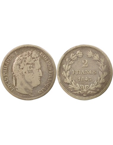 Louis-Philippe Ier 2 francs Argent 1845 W Lille