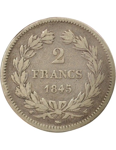 Louis-Philippe Ier 2 francs Argent 1845 W Lille