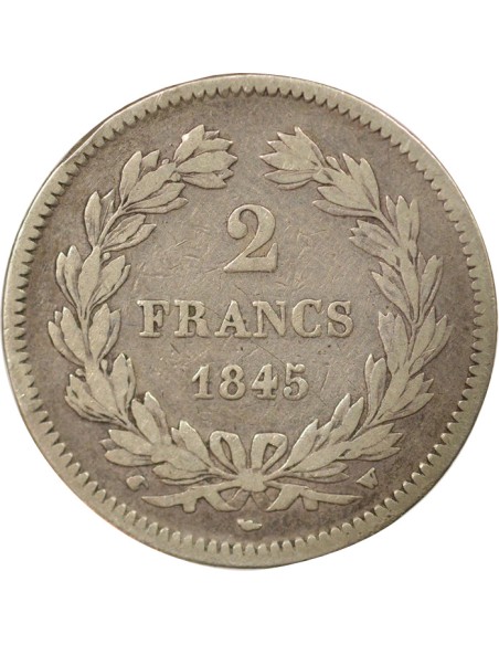 Louis-Philippe Ier 2 francs Argent 1845 W Lille