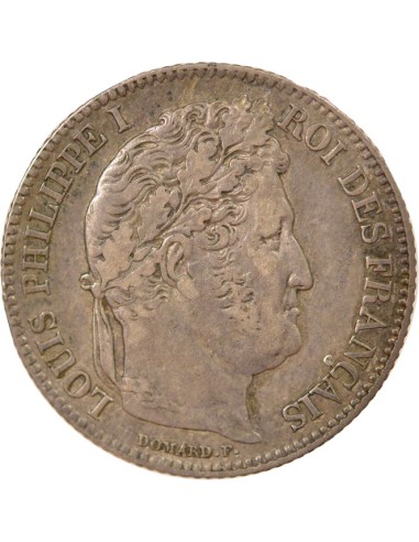 Louis-Philippe Ier Tête Laurée 1 franc Argent 1834 A - Paris