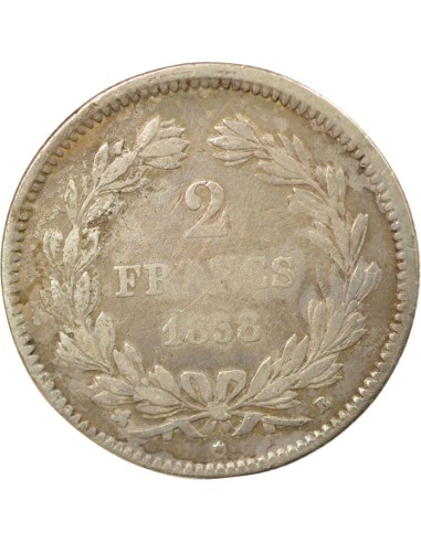 Louis-Philippe Ier 2 francs Argent 1838 B Rouen