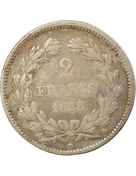 Louis-Philippe Ier 2 francs Argent 1838 B Rouen