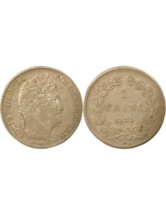 Louis-Philippe Ier Tête Laurée 1 franc Argent 1834 W Lille