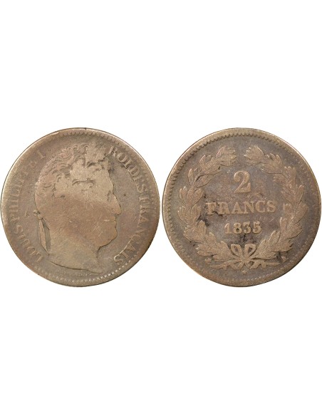 Louis-Philippe Ier 2 francs Argent 1835 A - Paris