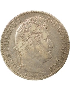 Louis-Philippe Ier Tête Laurée 1 franc Argent 1843 A - Paris 2