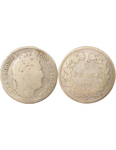 Louis-Philippe Ier Tête Laurée 1 franc Argent 1835 A - Paris
