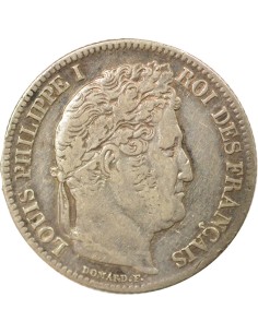 Louis-Philippe Ier Tête Laurée 1 franc Argent 1842 W Lille 2