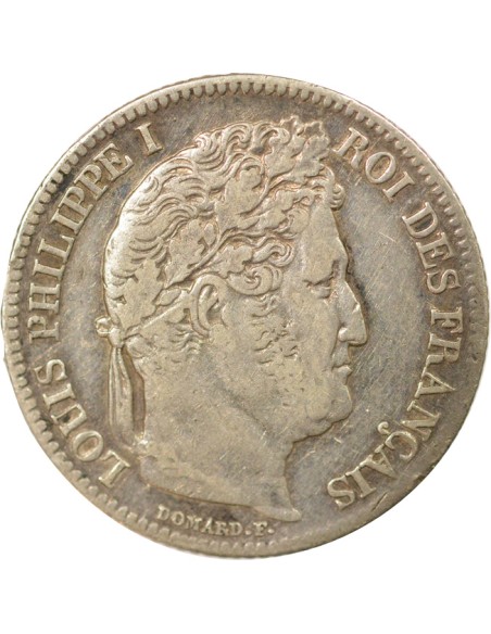Louis-Philippe Ier Tête Laurée 1 franc Argent 1842 W Lille