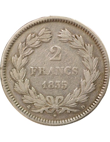 Louis-Philippe Ier 2 francs Argent 1835 D Lyon