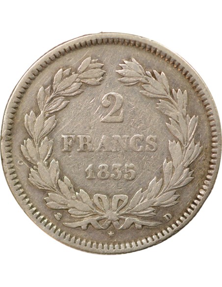 Louis-Philippe Ier 2 francs Argent 1835 D Lyon