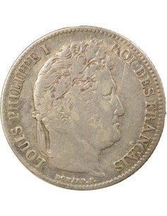 Louis-Philippe Ier Tête Laurée 1 franc Argent 1843 K Bordeaux 2