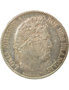 Louis-Philippe Ier Tête Laurée 1 franc Argent 1845 W Lille 2