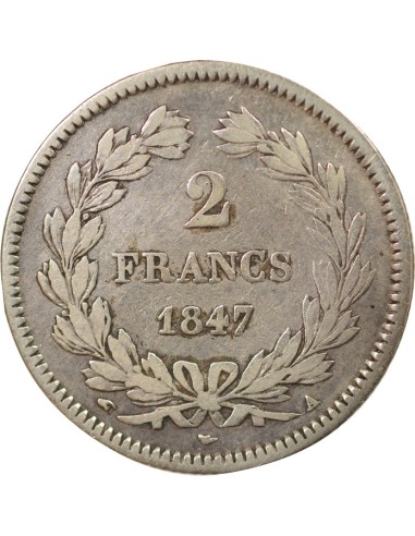 Louis-Philippe Ier 2 francs Argent 1847 A - Paris