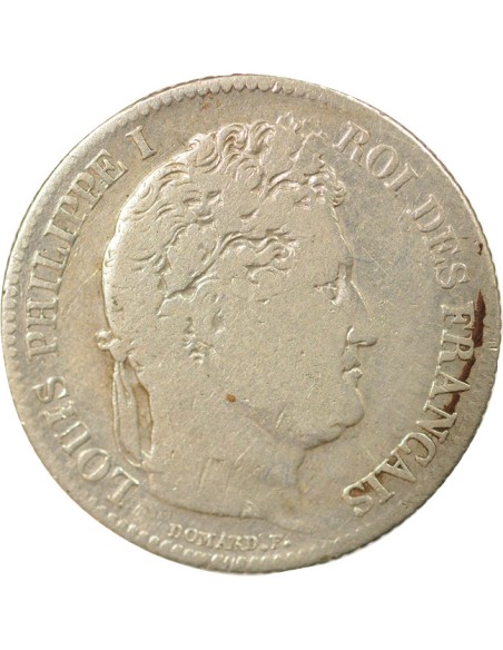 Louis-Philippe Ier Tête Laurée 1 franc Argent 1844 A - Paris