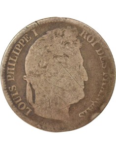 Louis-Philippe Ier Tête Laurée 1 franc Argent 1833 A - Paris 2