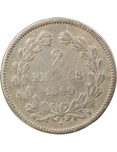 Louis-Philippe Ier 2 francs Argent 1840 B Rouen