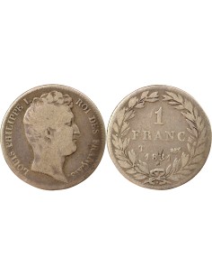 Louis-Philippe Ier Tête nue 1 franc Argent 1831 T Nantes
