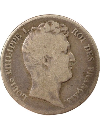 Louis-Philippe Ier Tête nue 1 franc Argent 1831 T Nantes