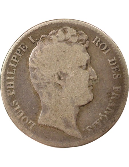 Louis-Philippe Ier Tête nue 1 franc Argent 1831 T Nantes