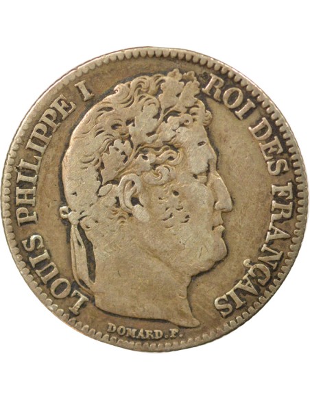 Louis-Philippe Ier Tête Laurée 1 franc Argent 1847 A - Paris