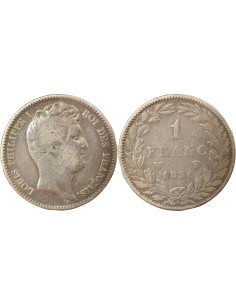 Louis-Philippe Ier Tête nue 1 franc Argent 1831 Lile