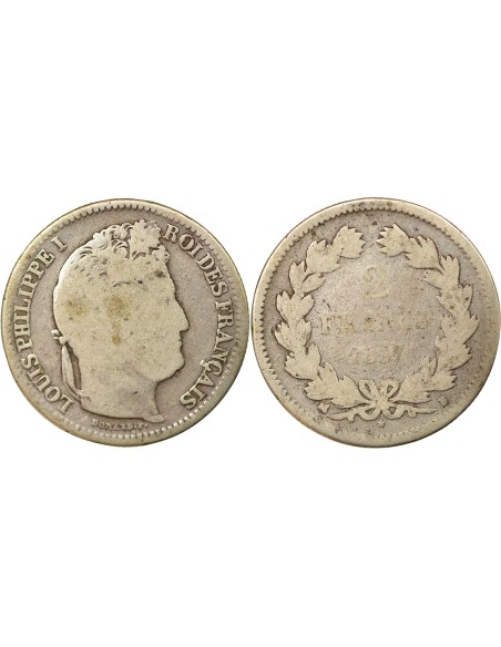 Louis-Philippe Ier 2 francs Argent 1837 B Rouen