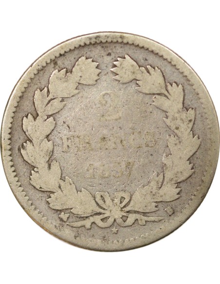 Louis-Philippe Ier 2 francs Argent 1837 B Rouen