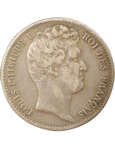 Louis-Philippe Ier Tête nue 1 franc Argent 1831 B Rouen