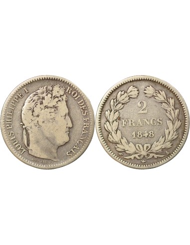 Louis-Philippe Ier 2 francs Argent 1848 A - Paris