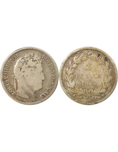 Louis-Philippe Ier 2 francs Argent 1844 BB Strasbourg