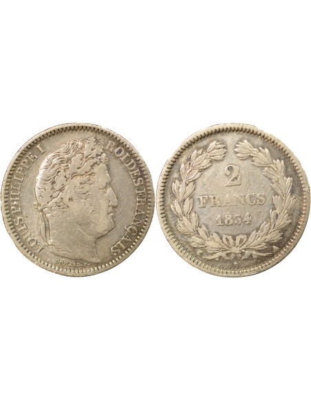 Louis-Philippe Ier 2 francs Argent 1834 A - Paris