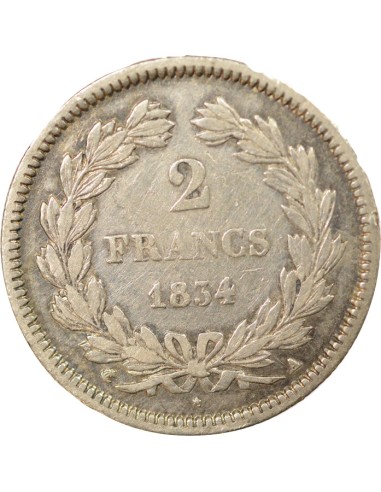 Louis-Philippe Ier 2 francs Argent 1834 A - Paris