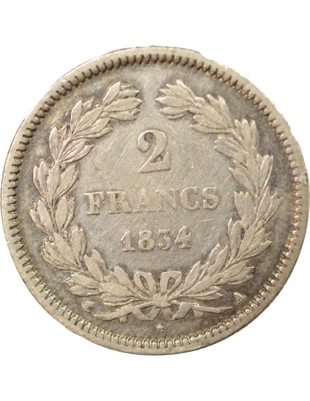 Louis-Philippe Ier 2 francs Argent 1834 A - Paris