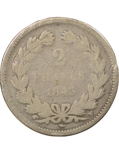 Louis-Philippe Ier 2 francs Argent 1843 W Lille
