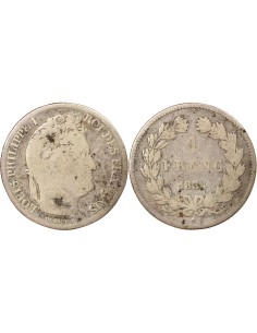Louis-Philippe Ier Tête Laurée 1 franc Argent 1834 B Rouen