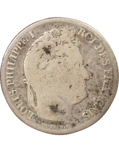 Louis-Philippe Ier Tête Laurée 1 franc Argent 1834 B Rouen 2