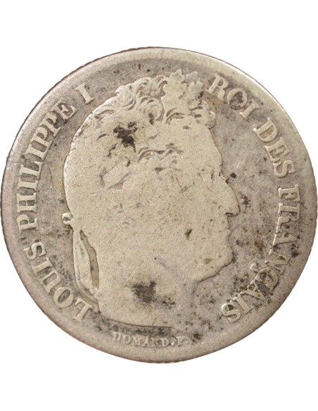 Louis-Philippe Ier Tête Laurée 1 franc Argent 1834 B Rouen