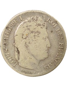 Louis-Philippe Ier Tête Laurée 1 franc Argent 1844 W Lille 2