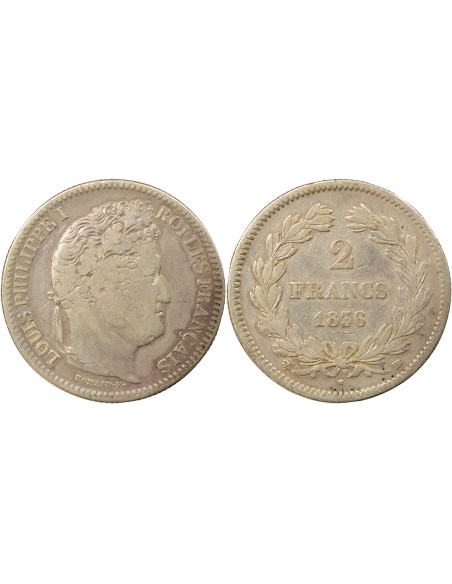 Louis-Philippe Ier 2 francs Argent 1836 BB Strasbourg