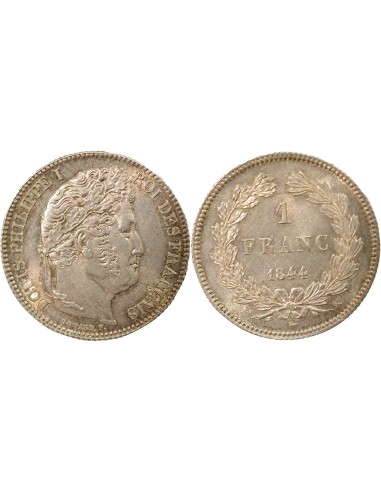 Louis-Philippe Ier Tête Laurée 1 franc Argent 1844 K Bordeaux