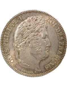 Louis-Philippe Ier Tête Laurée 1 franc Argent 1844 K Bordeaux 2