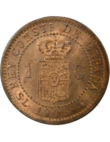 Espagne Alphonse XIII d'Espagne 1 centimo Bronze 1906 AI Madrid