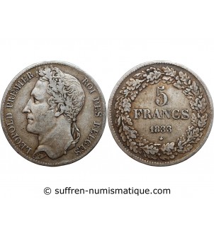 Belgique BELGIQUE - 5 FRANCS LEOPOLD I 1833