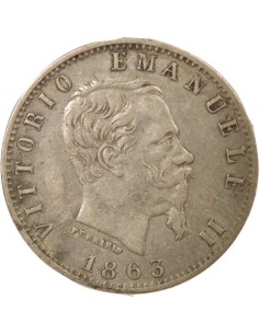 Italie Victor Emmanuel II 20 centesimi Argent 1863 M Milan 2