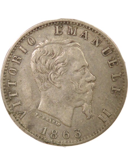 Italie Victor Emmanuel II 20 centesimi Argent 1863 M Milan